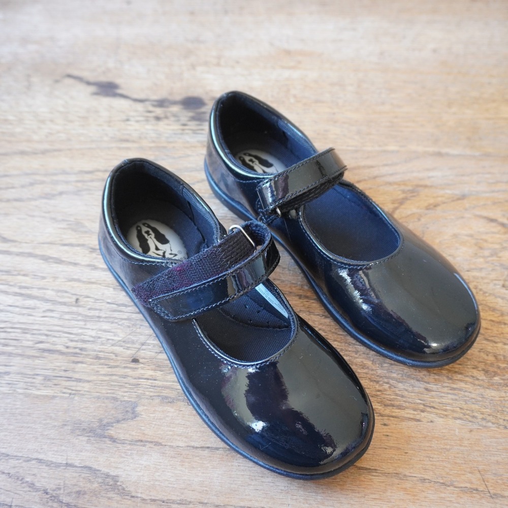 Hush Puppies Kids 13.5W Black Lexi Mary Jane Patent Leather Memory Foam Shoes